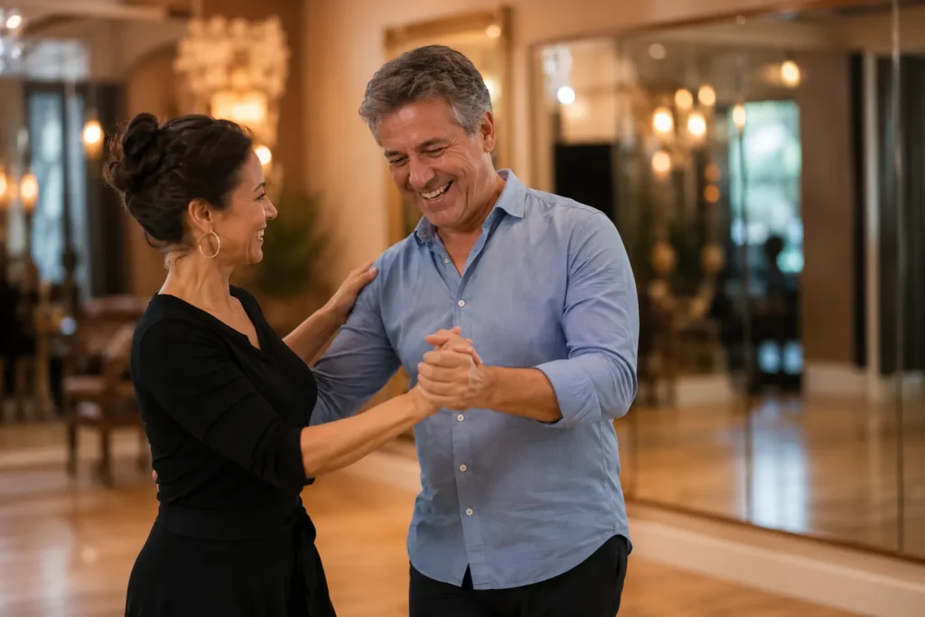 Beginner dance lessons in The Woodlands TX for adults with two left feet