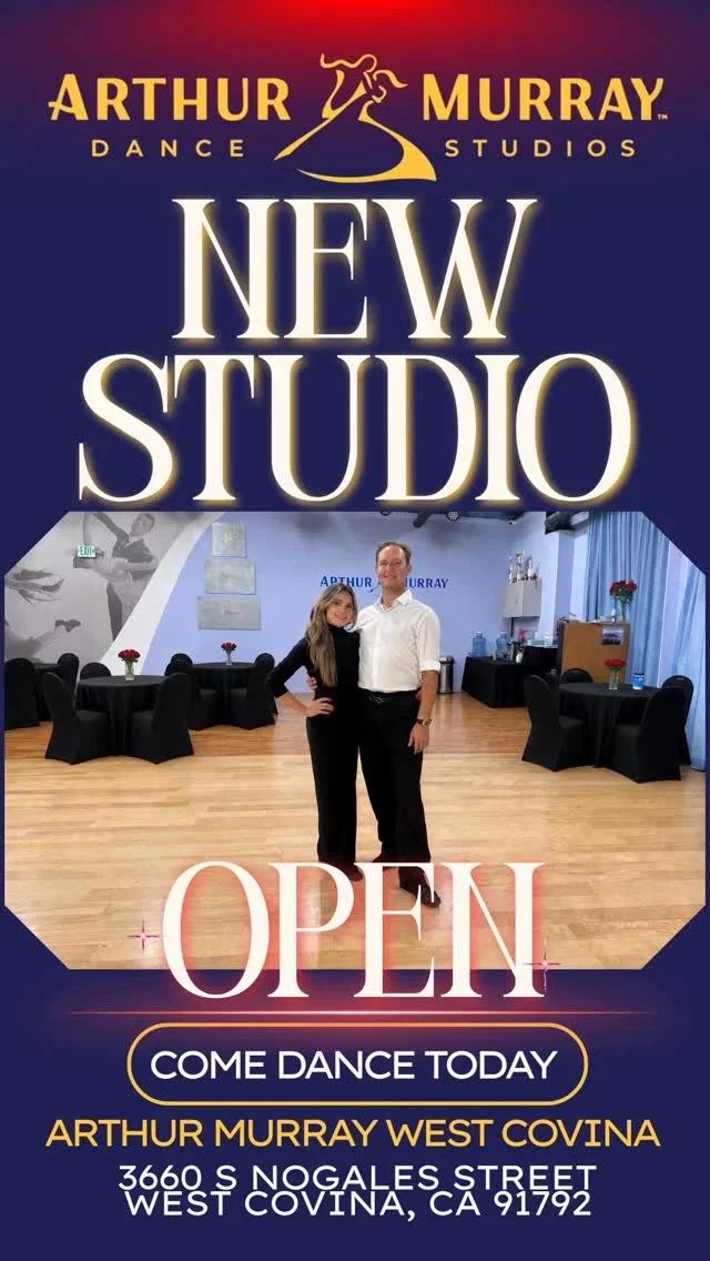 Let’s give a huge congratulations to Denis and Lesya on their beautiful Arthur Murray Dance Studio West Covina, California location! We’re excited to see them continue inspiring students and bringing the joy of dance to the West Covina community. We wish them continued success✨#ArthurMurray #ArthurMurrayLifestyle #dancestudio #WestCovina #California