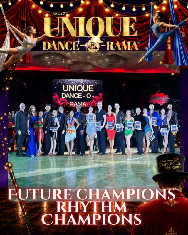 Congratulations to our Unique DOR 2026 Arthur Murray Future Champions Rhythm Champions! 🏆🥇 1st — Brian Chang & Chloe Rose Kurihara (San Diego)
🥈 2nd — Jose Aguilar & Liz Vong (Napa)
🥉 3rd — Kolby Brown & Dayleen Sanquintin (Tampa-North)
4th — Ty Kramer-Watson & Mya Waple (Santa Monica)
5th — Chad Garrett & Carlina De Simone (Beverly Hills)
6th — Michael Ulloa & Claire Tablizo (Long Beach/Culver City)
7th — Rhys Flaher & Cocoa West (Tacoma)
8th — Kevin Guzman & Taylor Flores (Walnut Creek)Congratulations to our Unique DOR 2026 Arthur Murray Future Champions Smooth Champions! 🏆🥇 1st — Ty Kramer-Watson & Mya Waple (Santa Monica)
🥈 2nd — Jose Aguilar & Liz Vong (Napa)
🥉 3rd — Kevin Guzman & Taylor Flores (Walnut Creek)
4th — Brian Chang & Chloe Rose Kurihara (San Diego)
5th — Chad Garrett & Carlina De Simone (Beverly Hills)
6th — Kolby Brown & Carlane Ross (Tampa-North)
7th — Alexander Rabin & Hannah Wilkinson (Phoenix)#ArthurMurraylifestyle #ArthurMurray #UniqueDOR2026