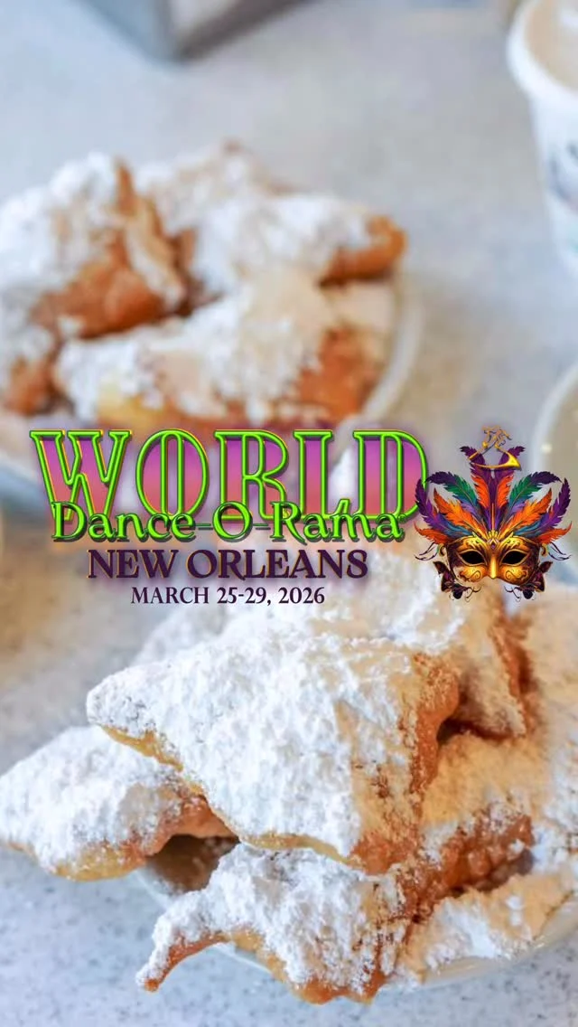 ✨ Taste the rhythm, feel the beat! 🍽️🕺 World Dance-O-Rama rolls into New Orleans March 25-29 with Arthur Murray. I can taste it. Can you? 😋🎶Have you signed up yet? The DEADLINE is February 9th! 💃🕺#ArthurMurray #arthurmurraylifestyle #worlddor2026 #nola #ballroomdance