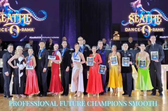 Congratulations to our 2026 Arthur Murray Professional Future Champions Smooth Champions 🏆1st — Brian Chang & Chloe Kurihara (San Diego)
2nd — Jeric Rocamora & Mariah Maurer (Beaverton)
3rd — Ryan Fitch & Madalynn Ratcliff (Stockton/Folsom)
4th — Jared McAravey & Chelsea Lindsey (Clackamas)
5th — Alberto Solano & Pixie Brune (Everett/Tacoma)
6th — Ray Smith & Catlyn Johnson (Silverdale)#SeattleDOR2026 #ArthurMurray #ArthurMurrayLifestyle #BallroomDancing #BallroomCompetition