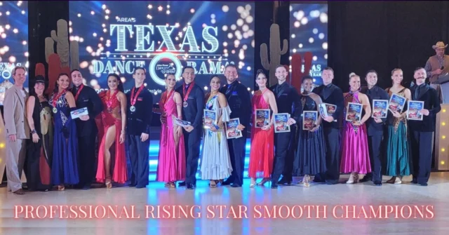 Congratulations to our Arthur Murray 2026 Texas DOR Professional Rising Star Smooth Champions 🏆1st — Juan Pablo Gutierrez & Mariana Alarcon (Winter Park)
2nd — Daniel Hernandez & Kyara Gonzalez (Nashville-Brentwood)
3rd — Cole Ornelas & Annika Johnson (Reno)
4th — Nicolas Romero & Rosie George (Orlando/Lake Mary)
5th — Matthew Bryant & Alison Krauss (Columbia/Silver Spring)
6th — David Weeks & Annie Weeks (Ponte Vedra Beach)
7th — Antonio Samayoa & Joie Darminio (Everett/Seattle)
8th — Ty Raymond & Rylie Pryately (Tacoma)Thank you @maudeproductions for the beautiful line up photo!#ArthurMurrayLifestyle #Arthur #TeaxsDOR2026