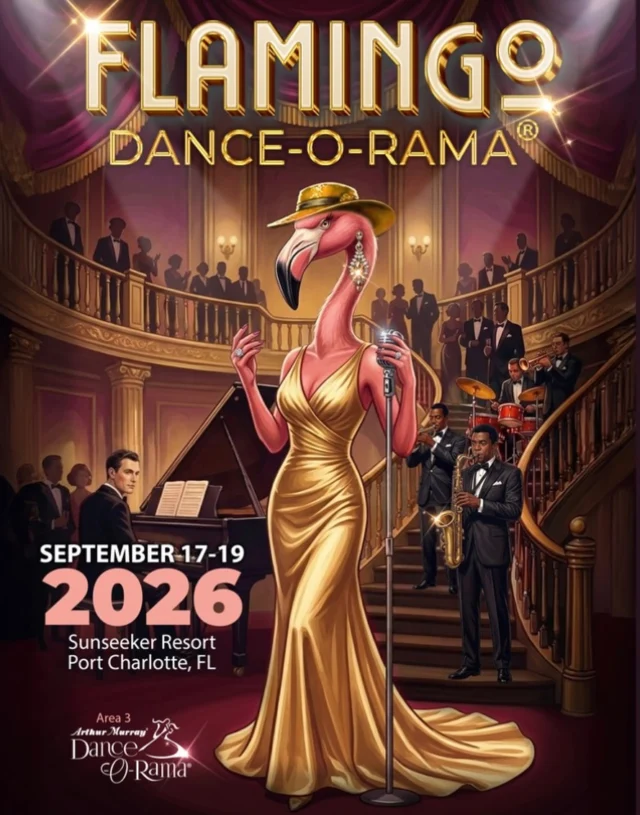 It's offically Flamingo DOR week, we can't wait to see you on the dance floor🦩#ArthurMurrayLifestyle #FlamingoDOR2026