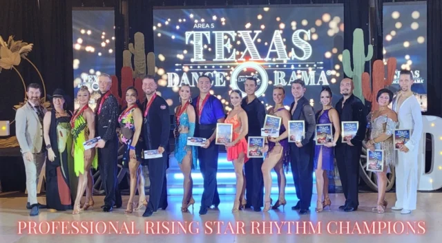 Congratulations to our Arthur Murray 2026 Texas DOR Professional Rising Star Rhythm Champions 🏆1st — Oleksandr Kravchenko & Haylin Gooley (Calgary)
2nd — Nicolas Romero & Rosie George (Orlando/Lake Mary)
3rd — Cole Ornelas & Annika Johnson (Reno)
4th — Dan Doyle & Samantha Dias (Wesley Chapel)
5th — Antonio Samayoa & Joie Darminio (Everett/Seattle)
6th — Sean Casaol & Sheila Vera (Lake Forest/Rancho Bernardo)
7th — Joel Spencer & Maria Espinosa Spencer (Durham)Thank you @maudeproductions for the beautiful line up photo!#ArthurMurrayLifestyle #Arthur #TeaxsDOR2026