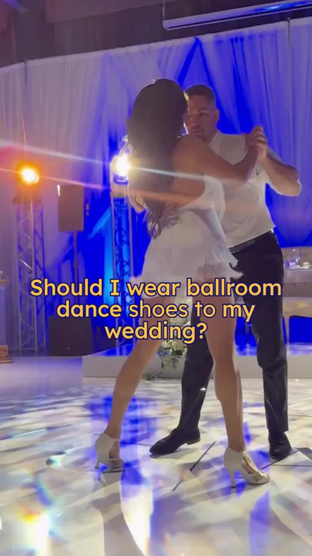 The answer is YES! 💍Amy from @arthurmurraylakeview shares why ballroom shoes can be a comfortable, stylish, and practical choice for your big day. Dance the night away with ease! 💃
