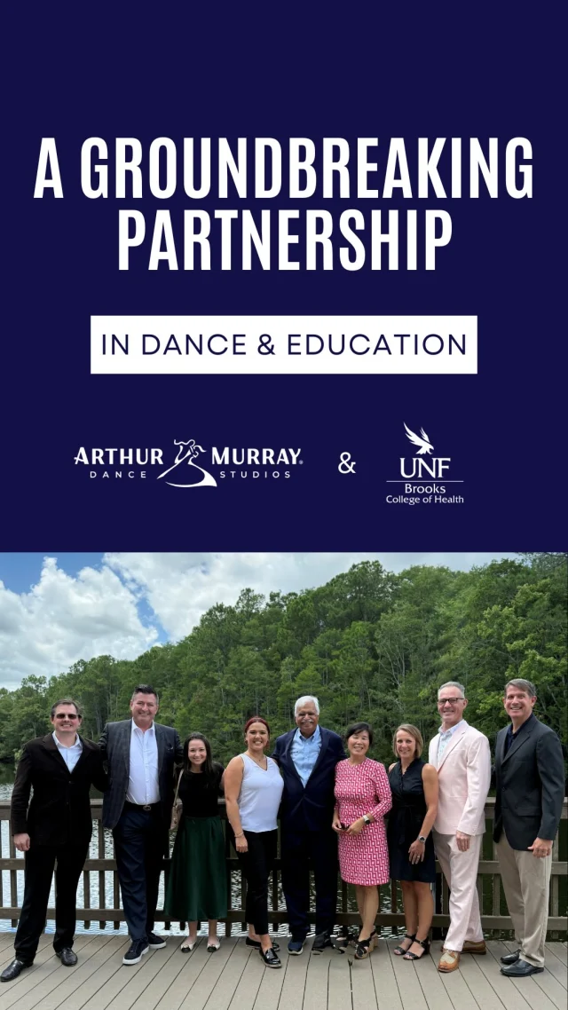 Arthur Murray International is proud to officially announce it's partnership with the University of North Florida with it's new Lifestyle Management Program!This dynamic partnership unites wellness, movement, and community engagement. By blending UNF’s scholarly excellence with Arthur Murray’s enduring legacy of dance and joy, the program will motivate participants to lead healthier, more balanced lives.The new program was announced at this year's Superama in Las Vegas by Gary Edwards, CEO of Arthur Murray,  and Dr. Shyam Paryani, director of community engagement at UNF’s Brooks College of Health.Scheduled to launch in Spring 2026, the LifeStyle Management Program will nurture well-being through dance, fitness, and lifestyle education, creating fresh opportunities to learn, move, and grow together.Deadline for Spring applications is Dec. 1st - More info at link in bio#ArthurMurray #UNF #LifestyleManagementProgram #Wellness #DanceEducation #HealthyLiving
