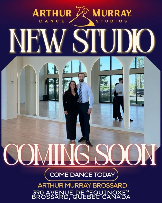 Let’s give a huge congratulations to Nellie and Rogotsky on their new beautiful Arthur Murray Dance Studio location in Brossard, Canada! We’re excited to see them continue inspiring students and bringing the joy of dance to Canada 💃🏻 🪩 🕺🏻We wish them continued success! 🎉#ArthurMurray #ArthurMurrayLifestyle #DanceStudio
#Canada