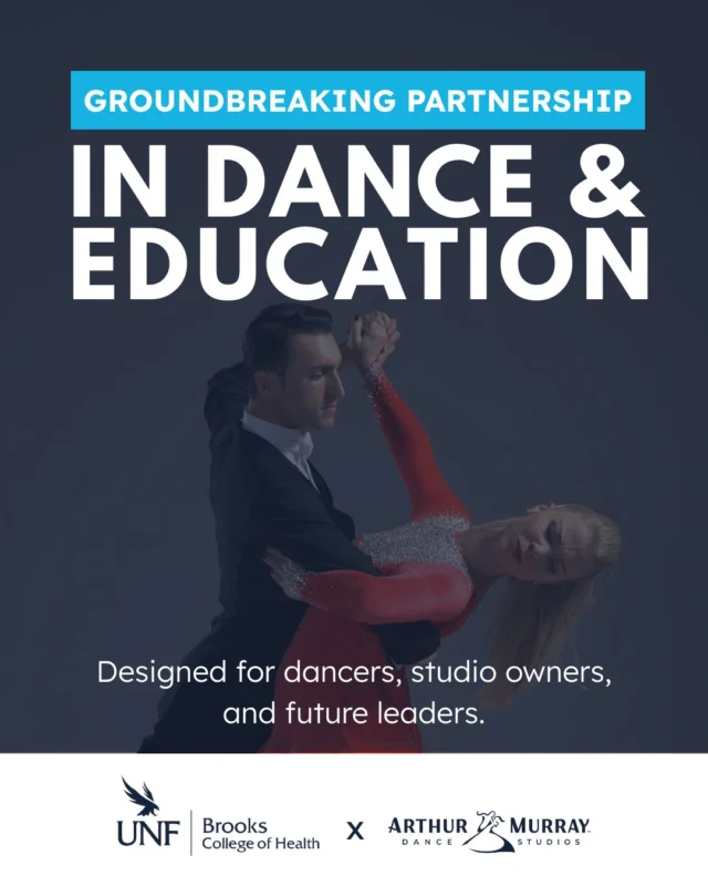 Join a virtual info session to learn about the LifeStyle Management Program at @uofnorthflorida, built in collaboration with Arthur Murray.🗓 Wednesday, Feb. 18
🕔 5 p.m. EST
💻 VirtualHear firsthand from faculty and industry professionals, learn about program pathways, and get your questions answered live.Host, Program Director Dr. Shyam Paryani (@unf_health_admin) and Graduate Assistant Kendall Chassman (@kendallchassman) will lead a discussion with special guest speaker, Heiko Leyhausen, of Arthur Murray Dance Studios.Register today at our link in bio to take the next step toward your future in Healthcare Management!