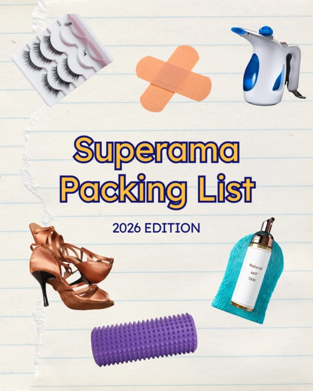 From hairspray to achieve a glorious 80s ‘do and rhinestones to massage guns and blister pads. Everything you need to take the spotlight on the dance floor.
What else is on your 2026 #Superama packing list?